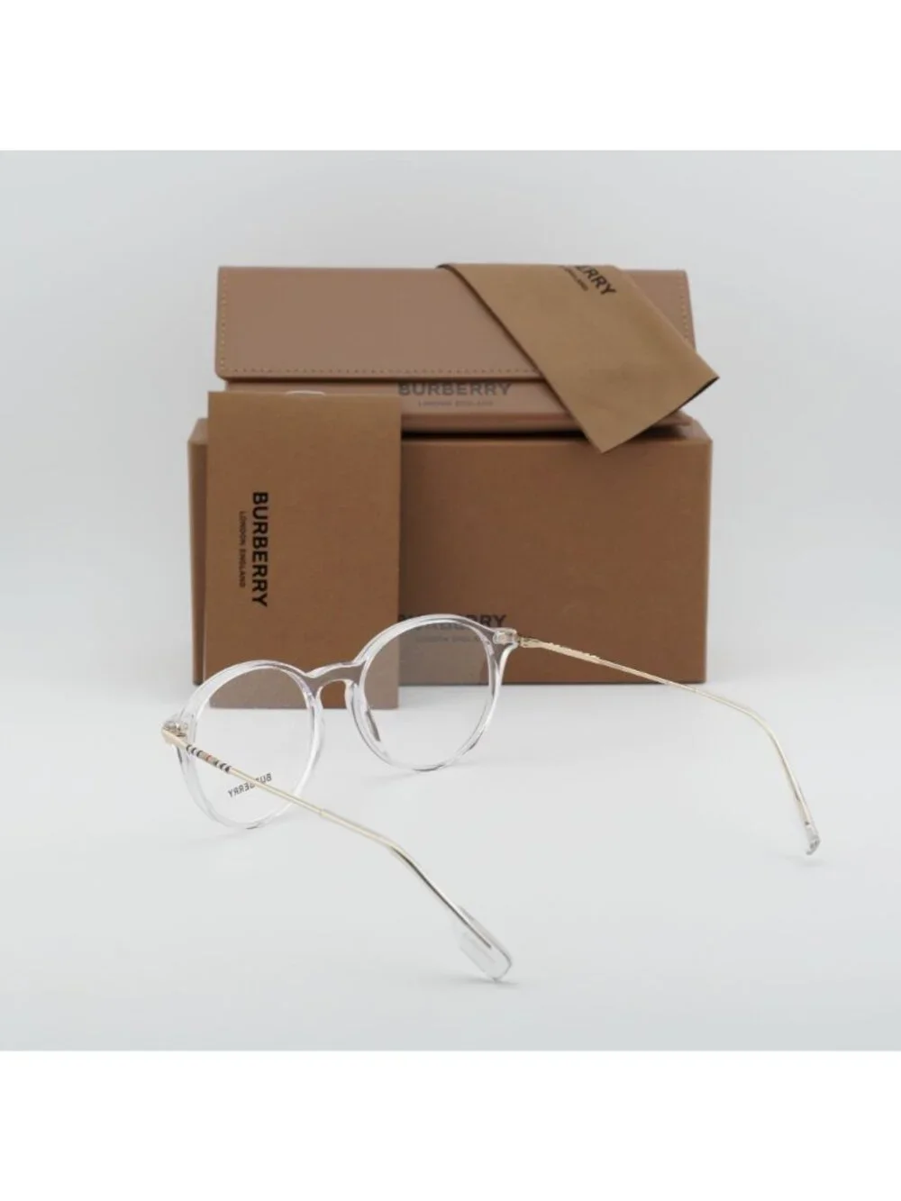 Burberry BE2365 3024 Round Eyeglasses 51mm - Transparent